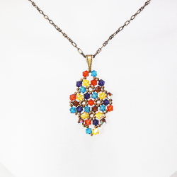 Pendant 45cm - Xochitl Rhombus S-Bronze Chain - Pendant 45cm - Laiton bronze
